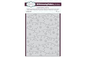 Creative Expressions Sue Wilson-Christmas Lights-3D Embossing Folder, 5.75 x 7.5 inches