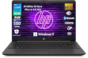 HP 250R G9, Notebook Display 15.6'' FHD, Intel Core i5-1334u 10 Core 3.4Ghz, Ram 16GB, SSD 256GB, Pc Portatile Windows 11