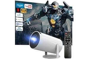 MOTIVX TOOLS Proyector Portátil con Android 13, 2025 Actualizado 4k 1080P Full HD Soporte, Mini Portatil WiFi 6 BT 5.3, Proyector Cine en Casa para TV Stick/HDMI/USB/Laptop/Phone