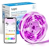 Tapo LED Strip Light, Smart Led Light Strips 5m, WiFi App Control RGB Multicolour LED Lights for Bedroom, Works with Alexa & 