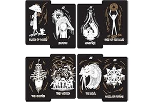 CRAFTERIAN Tarot Card Deck Black Fatality, 4.72 x 2.75 x 0.7