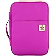 JAKAGO A4 Document Case,Multi-Pocket Document Bag,A4 Zip Portfolio, Professional Document Holder Suitable for Office,Business Trip,Travel,Conference,Interview,Holiday(Purple)