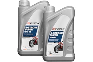 Aceite de Motor para Moto 4 Tiempos ProFusion 10W-40 Pack de 2 x 1L = 2L – Semisintético para Gasolina y Diésel – Máxima Protección, Antidesgaste y Anticorrosión – API SL/SJ, JASO MA/MA2