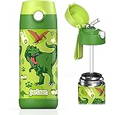 Jarlson Charli Children's Water Bottle [Stainless Steel] &ndash; BPA Free Children's Thermal Bottle &ndash; Water Bottle with Straw &ndash; Lea