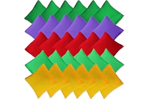 JEFHOMKIT 30 Stück Cornhole Säckchen,Nylon Sitzsäcke Werfen,Cornhole Bean Bags,Wurfsäckchen für Cornhole Spiel,Cornhole Bags,Bean Bag Wurfspiel für Kinder Outdoor Indoor (6 Farben)