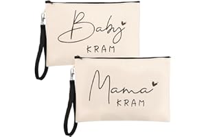 SVALOR 2 Stück Mama Geschenk zur Geburt,Baby Kram Kosmetiktasche Bag,Werdende Mama Geschenk,Mama Tasche mit Reißverschluss,Geschenke für Babyparty,Mutter Beutel für Mama Neue Mama Geschenke Mama zu Werden