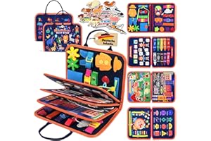 ZOOI Busy Board Montessori Spielzeug ab 3 Jahr, Busy Book Quiet Book Kinderspielzeug ab 3 4 5 Jahre, Baby Geschenk Spielzeug ab 4 5 Jahre, Adventskalender Füllung Kinder, Nikolaus Geschenke Kinder