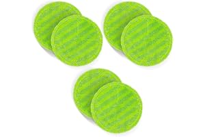 BREMERLUFT Lot de 6 tampons de Rechange en Microfibre de 16 cm de diamètre, universels, adaptés pour Balai Flottant Hurricanes M30457, Dyson, tampons de Rechange sans Fil