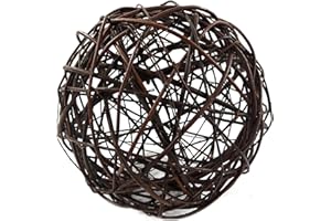 Ogrodzenia Wiklinowe Boule Decorative Exterieur Jardin 40 cm -Idéal pour Les Lampes Solaires D'extérieur - Decoration en Osier Tressé Balcon ou l'intérieur - Balle de Saule en 3 Tailles