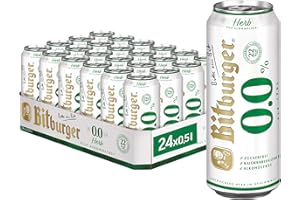 ‎BITBURGER Bitburger 0,0% Herb Pils Alkoholfrei - Dosen-Bier (24x 0,5l) - Hopfenbetonter Pilsgenuss - Nach Deutschem Reinheitsgebot Gebraut