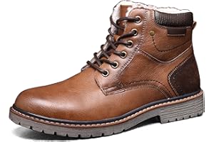 STK TOP STAKA TOP STAKA Men's Boots Lace Up Winter Shoes Fur Warm Ankle Boots Anti-Slip Snow Shoes