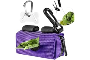 KYRILALI Spender für Hundekotbeutel Dispenser, Dog Poop Bag Holder, Hundekotbeutelhalter, Kotbeutelspender, Leinenspender für Hundekotbeutel, Dog Poop Bag Dispenser, Haustierhundekotbeutelspender, Violett