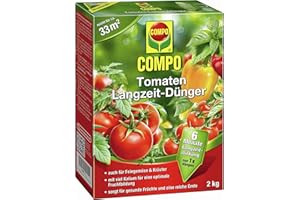 COMPO Tomaten Langzeit-Dünger für alle Arten von Tomaten, 6 Monate Langzeitwirkung, 2 kg, 33m²