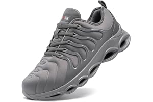 LARNMERN Scarpe Antinfortunistiche Uomo Leggere Scarpe Antinfortunistica Comodo Moda con Punta in Acciaio Traspiranti Ammortizzazione Scarpe da Lavoro 40EU-50EU