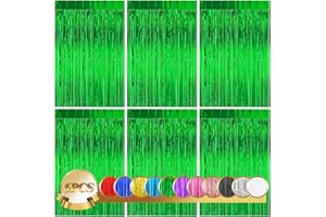 DAITY Lametta Vorhänge 6pcs Glitzervorhang, 6pcs Glitzervorhang Fringe, Folienfransen Vorhang 1m x 2m für Geburtstage Festivals Party ​Bühnendekor