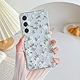 ZTOFERA Case for Samsung Galaxy A35 5G, Transparent Clear Soft TPU Case with Flower Pattern, Ultra Slim Anti-scratch Silicone Gel Protective Bumper Cover for Samsung A35 - Big White Flower