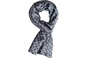 WANYING Soie Synthétique Écharpe pour Homme Double Couche Casual Business pour Automne Printemps - 170× 30 cm