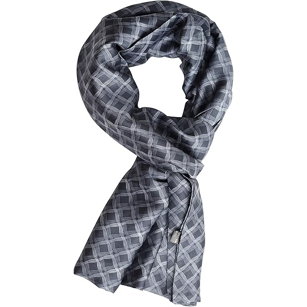 Sciarpa Lunga Unisex Morbida A Quadri Con Frange - 100% Viscosa - 185x53 Cm - Foto 3