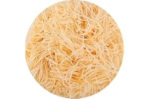 yumcute Raffia Papier déchiqueté 200 g pour paquets, remplissage de cadeaux, copeaux de papier Raffia, matériau de remplissage pour boîte cadeau/paniers, marteau de fête, emballage cadeau (doré)