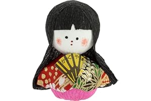 Tierra Zen Tentetieso Okiagari Kaguyahime Princesse au Clair de Lune Papier mâché Multicolore 4,5 x 3 x 4 cm
