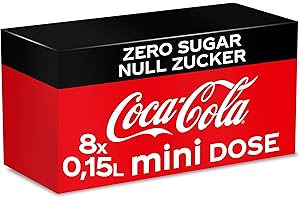‎COCA-COLA Coca-Cola Zero Sugar / Koffeinhaltiges Erfrischungsgetränk in stylischen Mini Dosen mit originalem Geschmack / 3 x 8 x 150 ml Dose