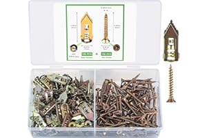 SYBDXJ Tornillos de expansión autorroscantes, 200 unidades de pernos autorroscantes con tornillos, Soportes para paredes de cartón yeso para TV, bicicletas, estantes y armarios