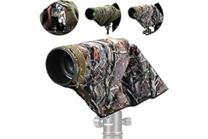NEEWER Housse de Protection Contre la Pluie pour Appareil Photo Reflex numérique Canon, Sony, Nikon, Fujifilm et objectifs jusqu'à 400 mm, Camouflage des Deux côtés, en Nylon Vert PB020