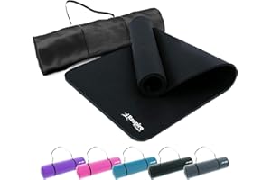 Respire Fitness Yoga Mat for Men and Women, 185 x 57 cm, Extra Thick 15mm Cushion with Smooth and Ribbed Surfaces, Non-Slip Sweat Resistant Material for Pilates, Stretching, Fitness, and Meditation