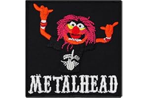 MUPPET ANIMAL METALHEAD Heavy Metal Rockabilly Biker Aufnäher Patch Abzeichen