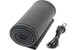 S SUMEX COUVRE VOLANT NOIR CUIR A LACET NOIR 37-39 CM