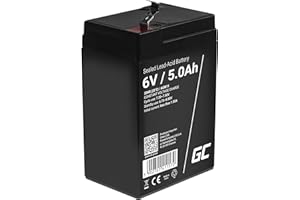 GREEN CELL GreenCell® Rechargeable Batterie AGM 6V 5Ah accumulateur au Gel Plomb Cycles sans Entretien VRLA Battery étanche Résistantes| Jouets | Installations d'alarme | Véhicules pour Enfants