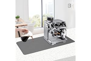 PIETULEY 80×40cm Grande Tappetino Macchina Caffe, Tappetino Scolapiatti Assorbente Cucina, Tappetino per Mouse Grande, Tappetino per Friggitrice ad Aria Antiscivolo, Tappetino Barman Coffee Bar Mat