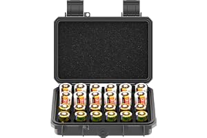 24 Slots CR2 CR123 CR123A Litiumbatteri Organisationsfodral IP67 Vattentätt Hårt Fodral för CR17345/CR16340/CR18350/CR15270 Explosionssäker Camping Battery Case