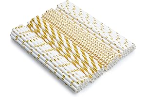 DK177 200 Stück Strohhalme Papier, Trinkhalme Papier Biologisch Abbaubare, Bunte Cocktail Strohhalme Trinkhalme, Umweltfreundlich Papierstrohhalme für Geburtstag Hochzeiten und Party, 4 Farben