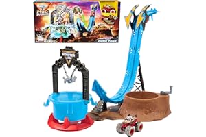Monster Jam Mud Blasters, Monster Mutt Dalmatian Dunk Tank Playset, Colour Change Action, Kids’ Toy Gifts for Boys and Girls Aged 3 and Up, 1:64