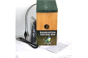 BIRDBOXVIEW CAMERA NEST BOX (Webcam for PC/Laptop) with 21' cable. Great gift for bird lover or family springwatch project!