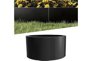 TATIVALO galvaniserad gräskant metall, 10 m, höjd 15 cm, rabattkant, klippkant med fästklämma och golvhållare, ogrässplissad