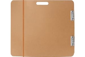 Kurtzy Large Artist Sketch Board - 66 x 58.3cm / 25.98 x 22.95 Inches - Wooden Tote Hardboard Clipboard with Handle and Double Clip - Painting, Sketching & Drawing - Studio, Art Class & Office