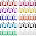 Simetufy Plastic Key Tags 220 Pcs, Key Labels with Ring and Label Window, Key Chain ID Tags, Key Identifiers for Name, Luggage 10 Colors