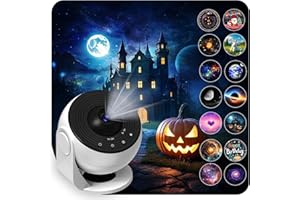ROUJUNE Upgrade Starry Sky Projector, Home Planetarium Projector Lamp, Starry Sky for Bedroom, Children, Adults with 14 Planet Discs, Moon, Halloween, Birthdays, Galaxy Projector, Skyligh Projector
