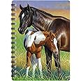 3D LiveLife Jotter - Mare & Foal from Deluxebase. Lenticular 3D Horse A6 Spiral Notebook with plain recycled paper pages. Artwork licensed from renowned artist Cynthie Fisher