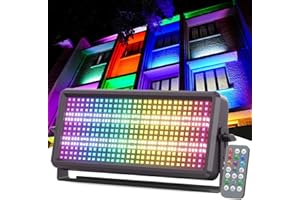 RTKTOUP 150W Efecto Trueno Luces Estroboscópicas de Escenario con Control Remoto, 270 RGB + 180 Blanco LEDs Lámparas de Iluminación para DJ Fiestas Discoteca Bares Musicales Actuaciones, 1 PCS