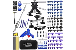 DENTWIZ Dent Repair Kit Auto Dellen Reparatur Set PDR Werkzeugset mit Ausbeul-Gleithammer, Dellenlifter, Brückenabzieher, Heißklebepistole & Klebepads – Lackschadenfreie Ausbeulwerkzeuge für Karosserie