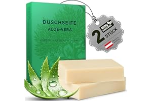 ‎LARUM SPORTS larum sports feste Duschseife Frauen Aloe Vera, festes Duschgel, feste Seife für Haare, Körper, Gesicht, festes Shampoo Frauen, Naturseife Damen, Naturkosmetik, 2x Seife Stück à 85g