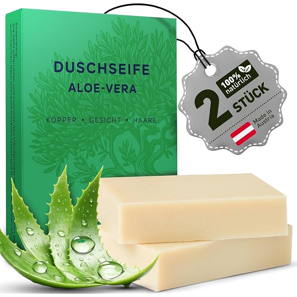 Savion Aloe Vera Plus Körperseife – 160g, Vegan, Palmölfrei, Feuchtigkeitsspendend & Regenerierend