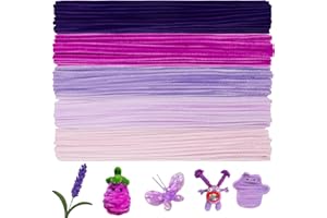 BULANGDE 250 Fil Chenille Violet, Cure Pipe de 30cm de Long, Pipe Cleaners, Tige Chenille Loisir Creatif - Kids & Artistes, Décorations de Noël & Arrangements Floraux (Dégradé de Violet 5 Nuances)