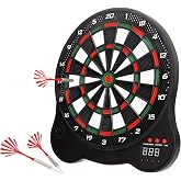AKTIVE 54122 Electronic Dartboard with LCD Display, 29 Games, 3 Flexible Tip Darts, up to 4 Players, 31 x 20 x 33 cm