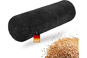 ‎OMNANA OMNANA® CUSHY™ Yogarolle Ø 20cm – Yoga Bolster Rolle mit Dinkelfüllung – Zylinder-Kissen, Velvet Bezug, waschbar – Made in Germany – Passend für Yin Yoga