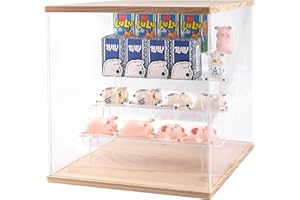 Nynelly 5 livelli vetrina per collezione acrilica, scatola di presentazione per Pop Figurine, vetrina trasparente antipolvere per giocattoli da collezione, 12.6" L x 11.8" W x 12.8" H