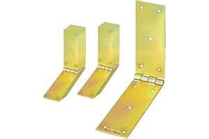 KOTARBAU® Kistenband 300 x 50 mm 10 St. Scharnier Gerollte Tischband Möbelscharnier Gelb Verzinkt Torband Möbelband Türscharnier 2 Flügel Top-Qualität